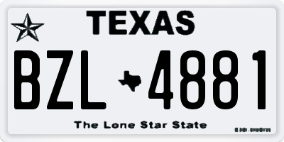 TX license plate BZL4881
