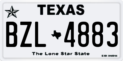 TX license plate BZL4883