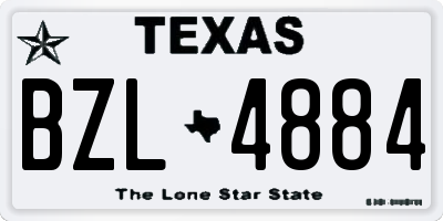 TX license plate BZL4884