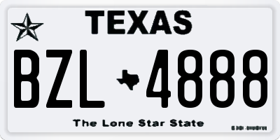 TX license plate BZL4888