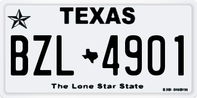 TX license plate BZL4901