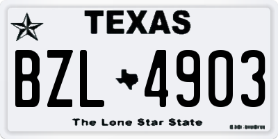 TX license plate BZL4903
