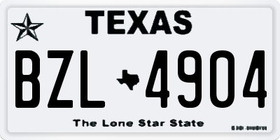 TX license plate BZL4904