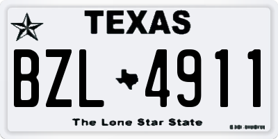 TX license plate BZL4911