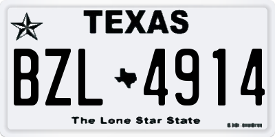 TX license plate BZL4914