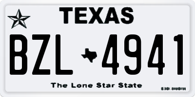 TX license plate BZL4941