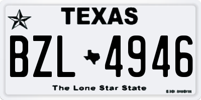 TX license plate BZL4946