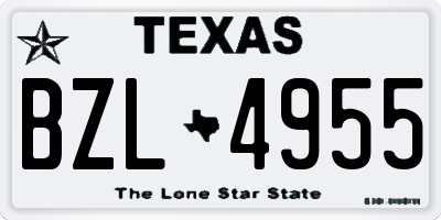 TX license plate BZL4955