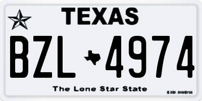 TX license plate BZL4974