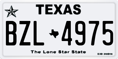TX license plate BZL4975