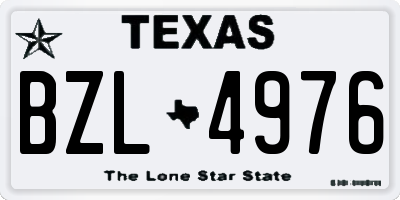 TX license plate BZL4976
