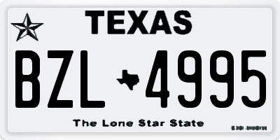 TX license plate BZL4995