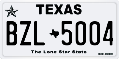 TX license plate BZL5004