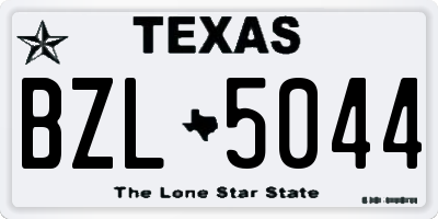TX license plate BZL5044
