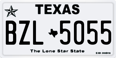 TX license plate BZL5055