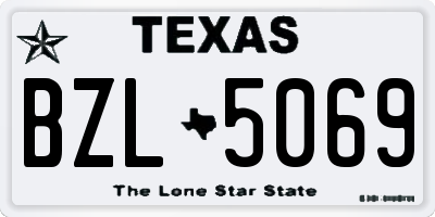 TX license plate BZL5069