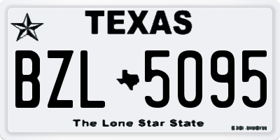 TX license plate BZL5095