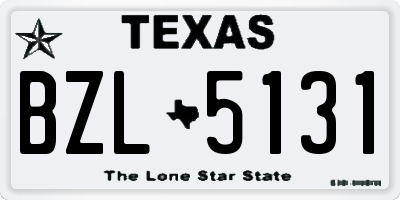 TX license plate BZL5131
