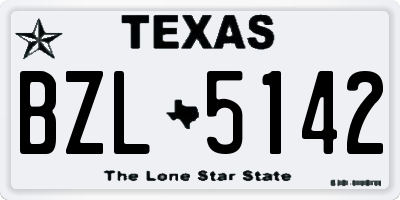 TX license plate BZL5142