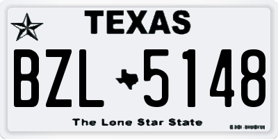 TX license plate BZL5148