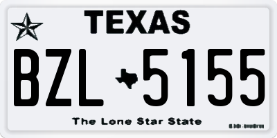 TX license plate BZL5155