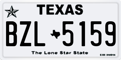 TX license plate BZL5159