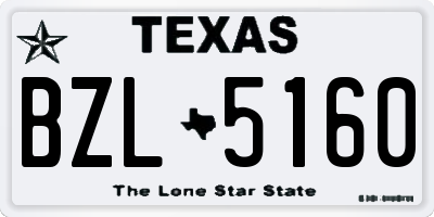 TX license plate BZL5160