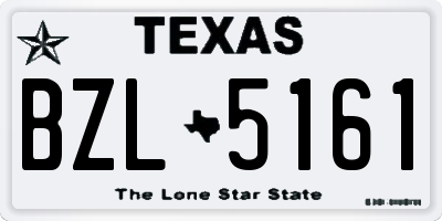 TX license plate BZL5161