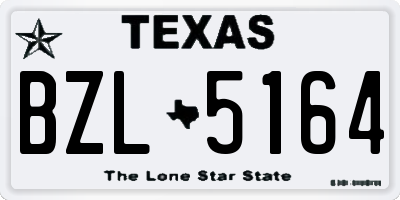 TX license plate BZL5164