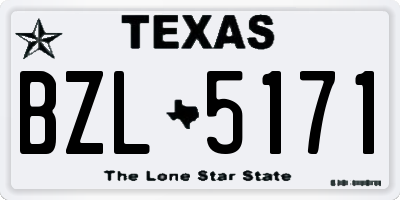 TX license plate BZL5171