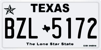 TX license plate BZL5172