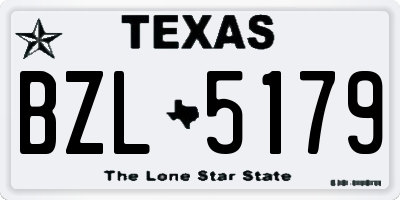TX license plate BZL5179