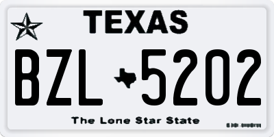 TX license plate BZL5202