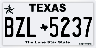 TX license plate BZL5237