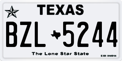 TX license plate BZL5244