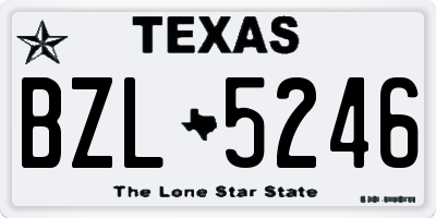 TX license plate BZL5246