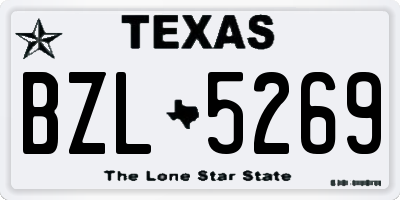 TX license plate BZL5269