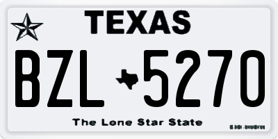 TX license plate BZL5270