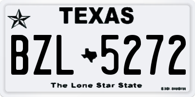 TX license plate BZL5272