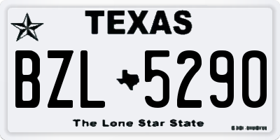 TX license plate BZL5290