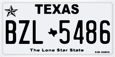TX license plate BZL5486
