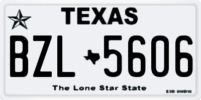 TX license plate BZL5606