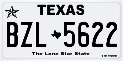 TX license plate BZL5622