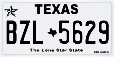 TX license plate BZL5629