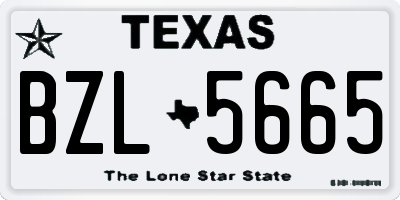 TX license plate BZL5665