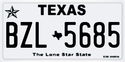 TX license plate BZL5685