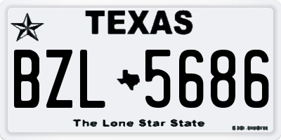 TX license plate BZL5686