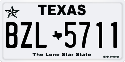 TX license plate BZL5711
