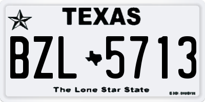TX license plate BZL5713