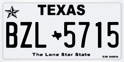 TX license plate BZL5715